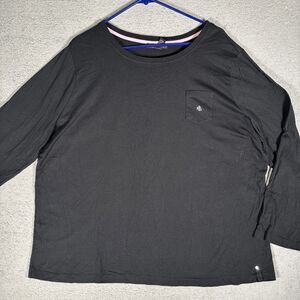 Lauren Ralph Lauren LRL Top Women’s Plus‎ Size 3X Black Long Sleeve Boat Neck